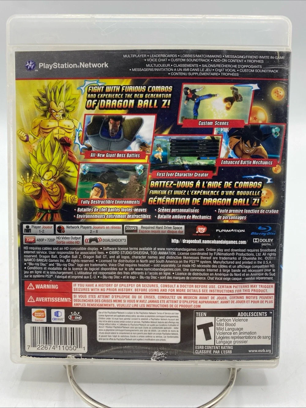 Dragon Ball Z Ultimate Tenkaichi Sony PlayStation 3 PS3 Completed Manual